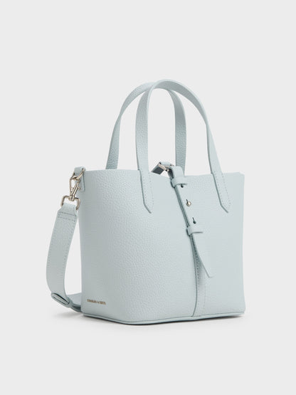 Beryl Belted Bucket Bag - Sea Salt Blue | CHARLES & KEITH