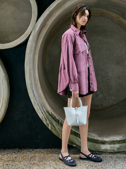 Beryl Belted Bucket Bag - Sea Salt Blue | CHARLES & KEITH