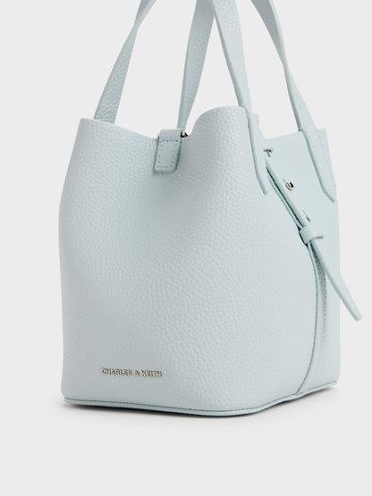 Beryl Belted Bucket Bag - Sea Salt Blue | CHARLES & KEITH