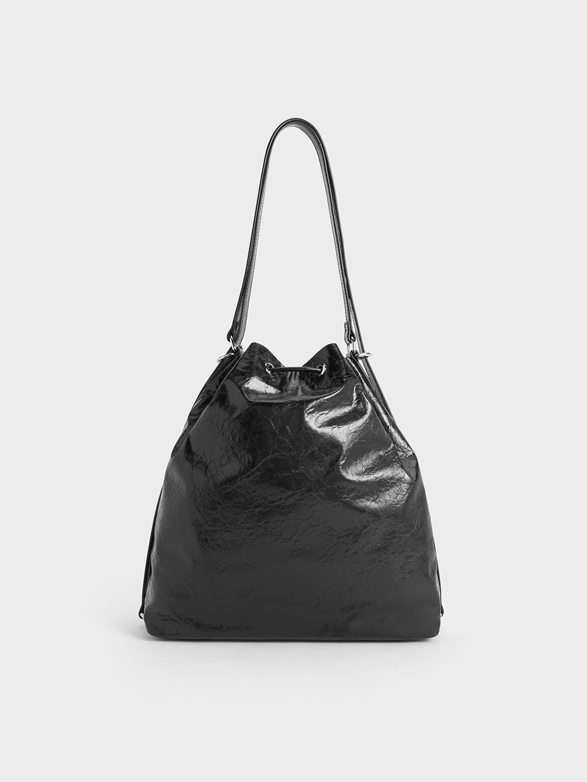 Neva Two-Way Bucket Bag - Noir | CHARLES & KEITH