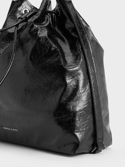 Neva Two-Way Bucket Bag - Noir | CHARLES & KEITH