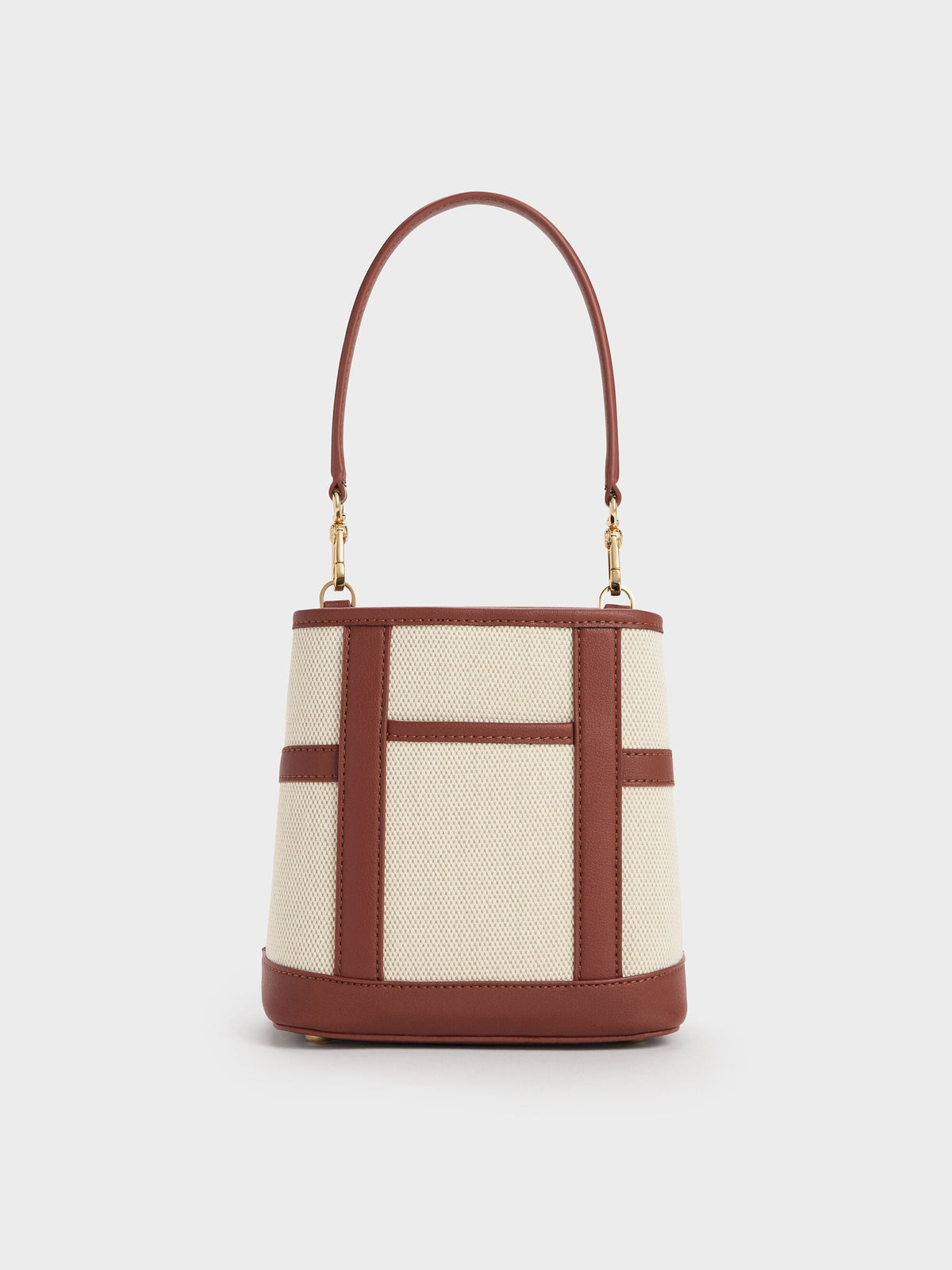 Scottie Canvas Bucket Bag - Brick | CHARLES & KEITH