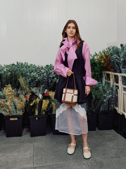 Scottie Canvas Bucket Bag - Brick | CHARLES & KEITH