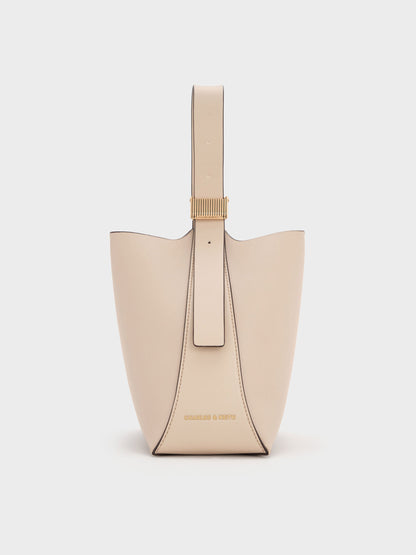 Edna Bucket Bag - Oat | CHARLES & KEITH