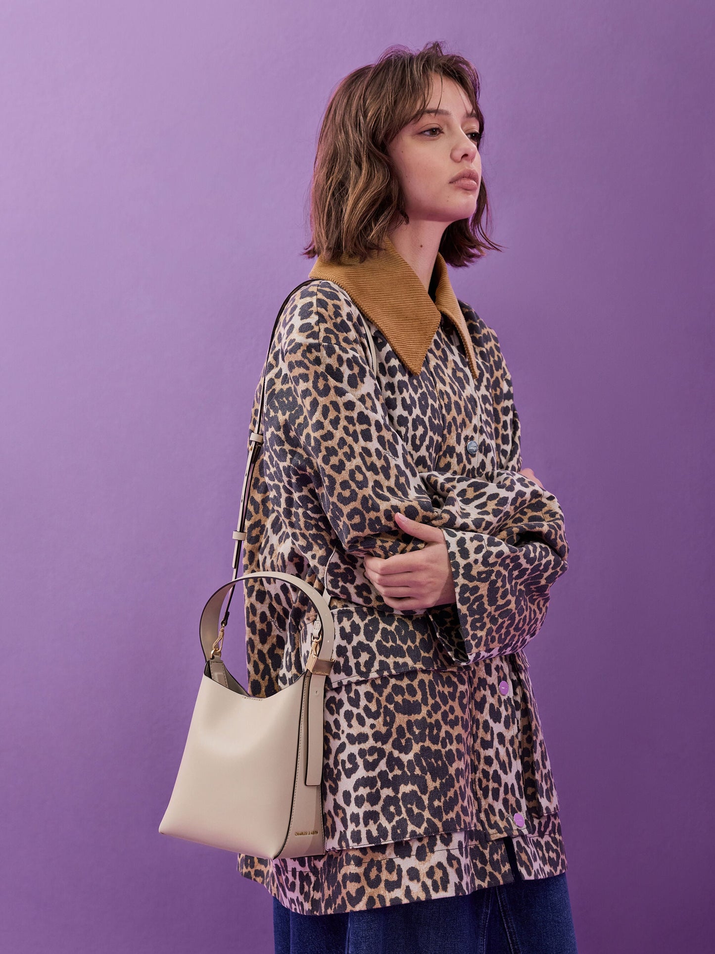Edna Bucket Bag - Oat | CHARLES & KEITH