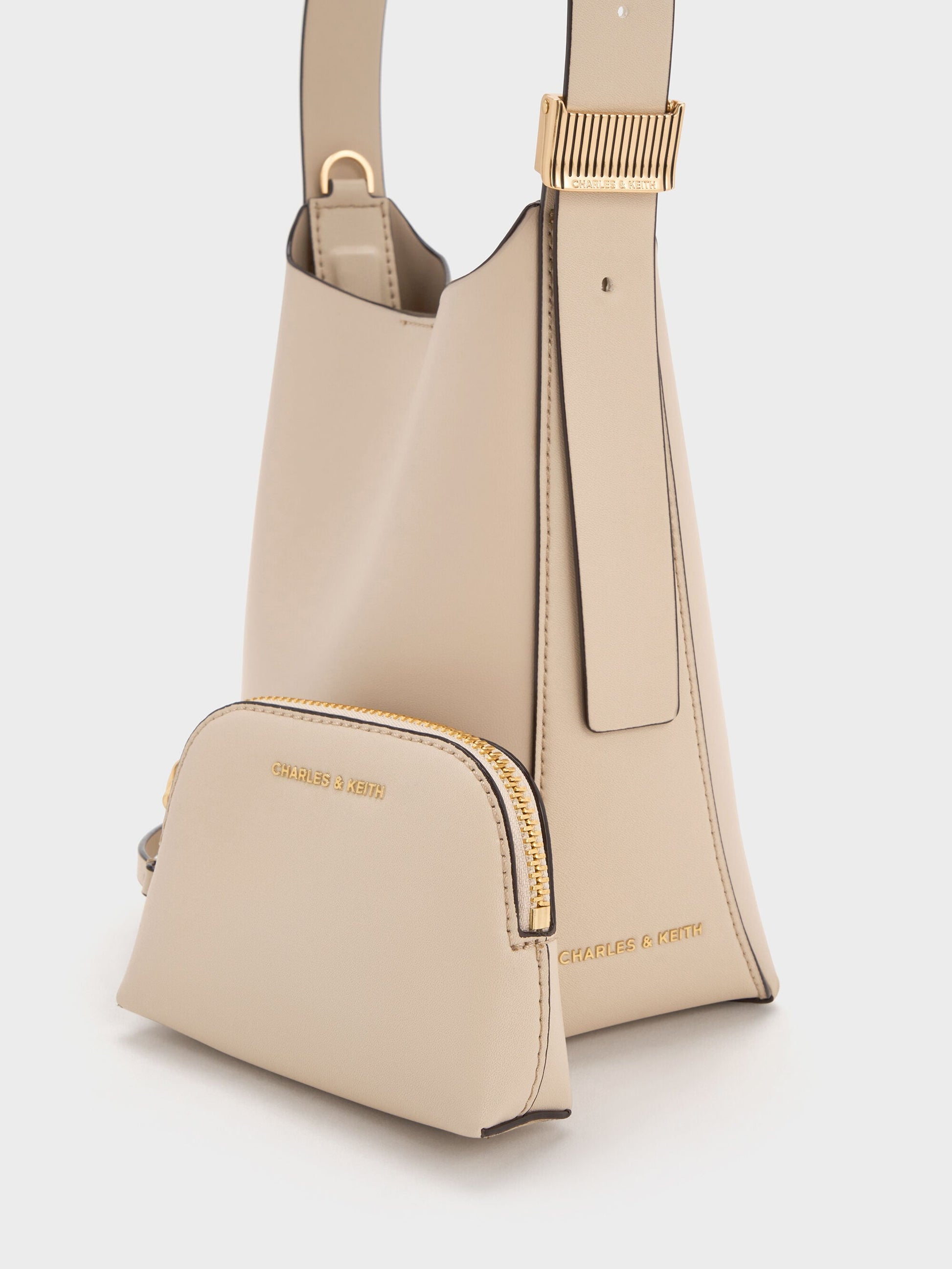Edna Bucket Bag - Oat | CHARLES & KEITH