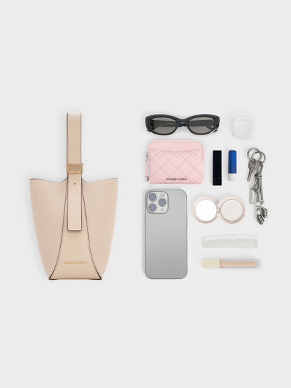 Edna Bucket Bag - Oat | CHARLES & KEITH
