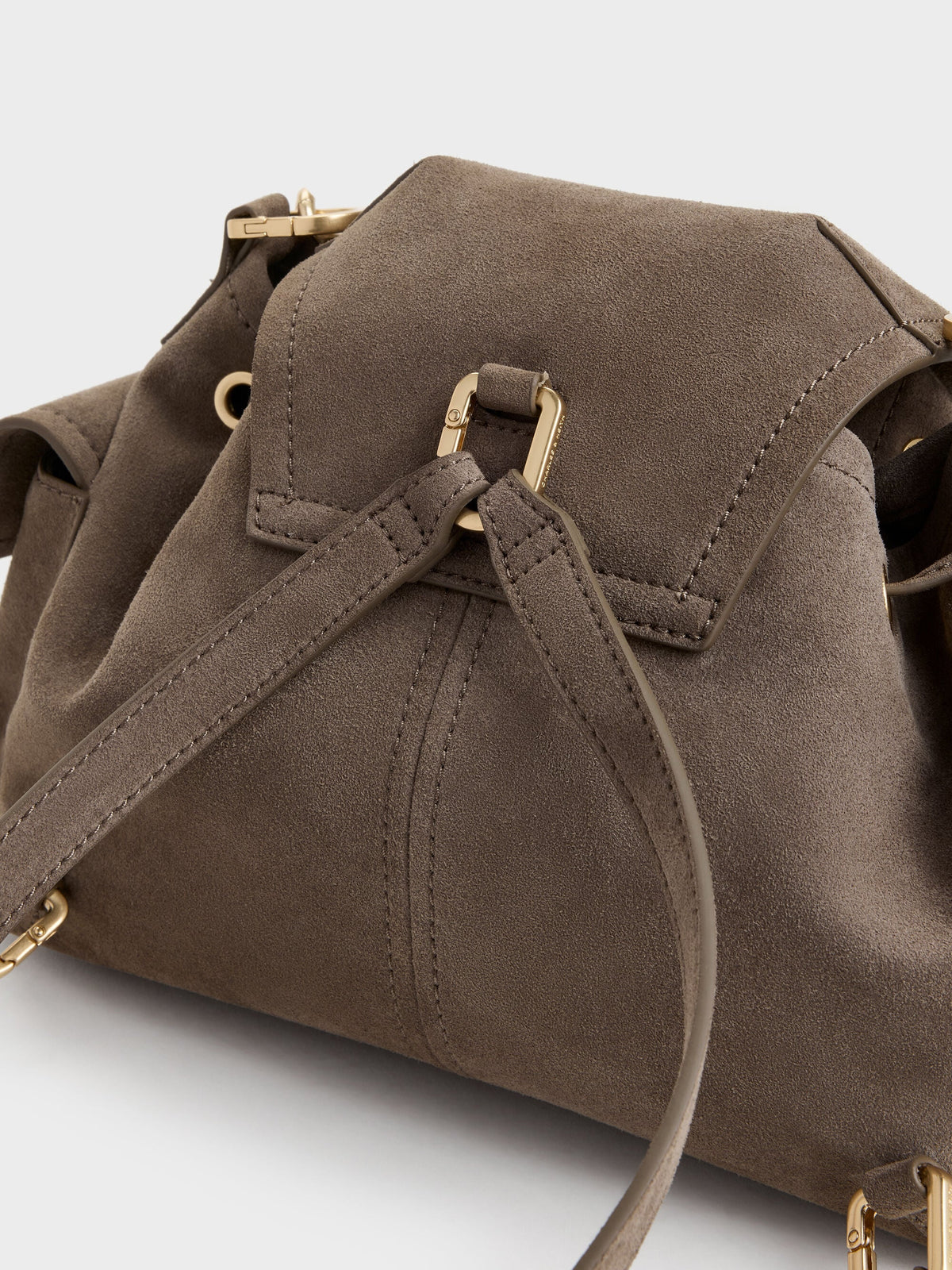 Noane Side-Pocket Two-Way Bucket Bag - Stone Grey | CHARLES & KEITH