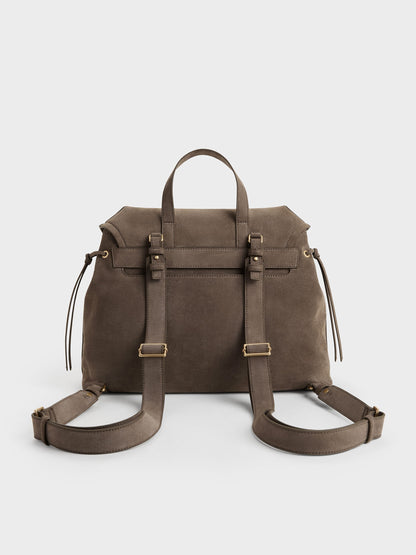 XL Noane Backpack - Stone Grey | CHARLES & KEITH