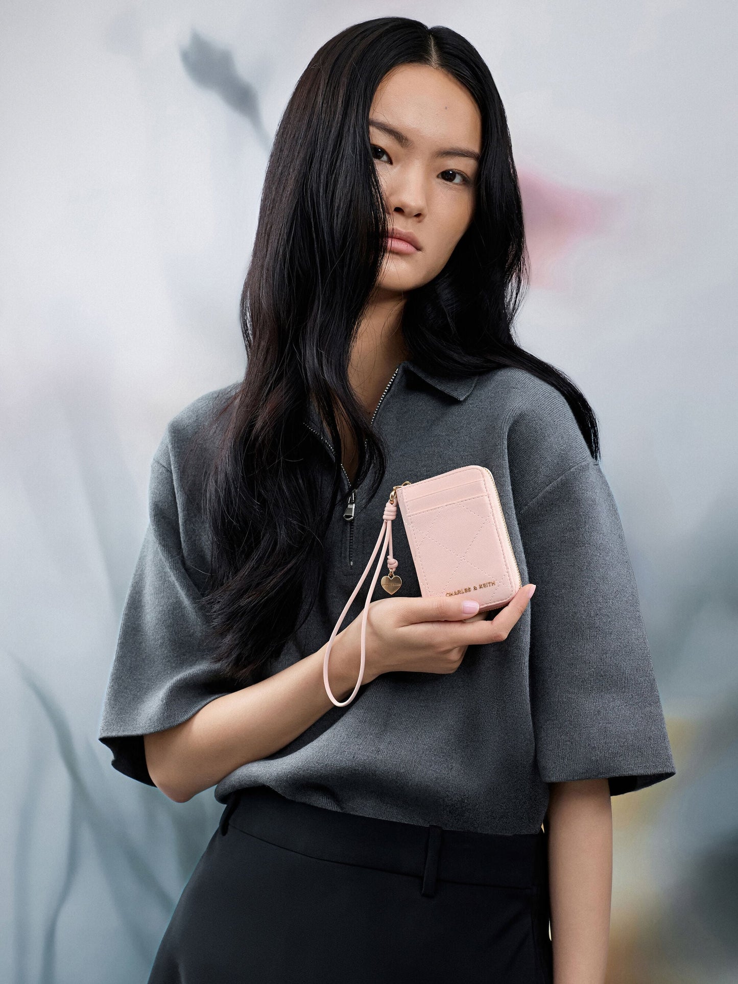 Apfra Quilted Wristlet - Pink | CHARLES & KEITH