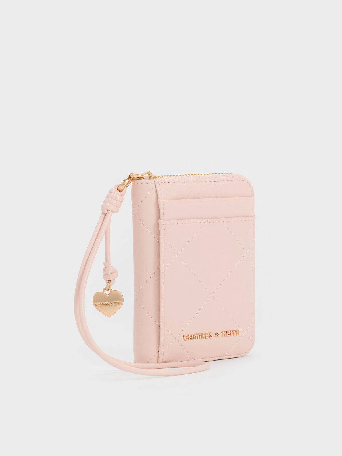 Apfra Quilted Wristlet - Pink | CHARLES & KEITH