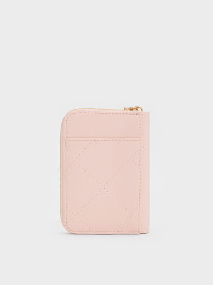 Apfra Quilted Wristlet - Pink | CHARLES & KEITH