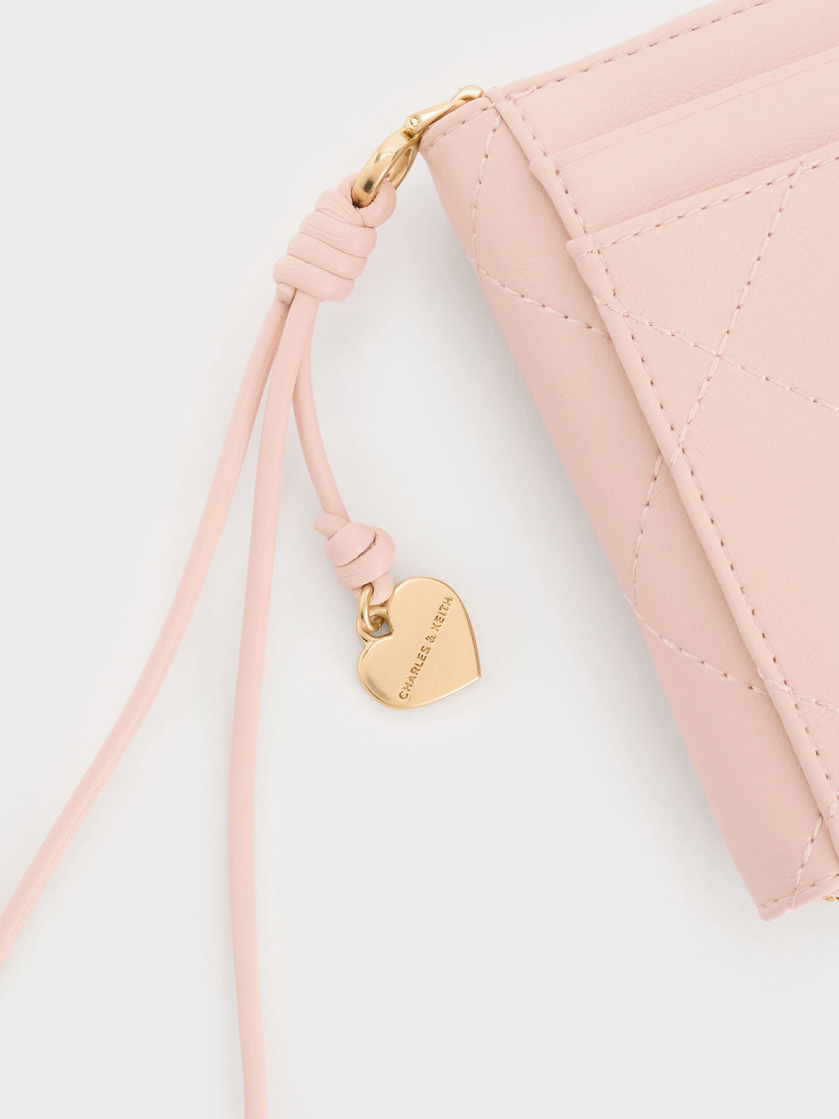 Apfra Quilted Wristlet - Pink | CHARLES & KEITH