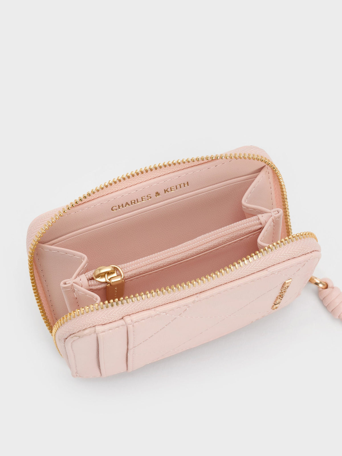 Apfra Quilted Wristlet - Pink | CHARLES & KEITH