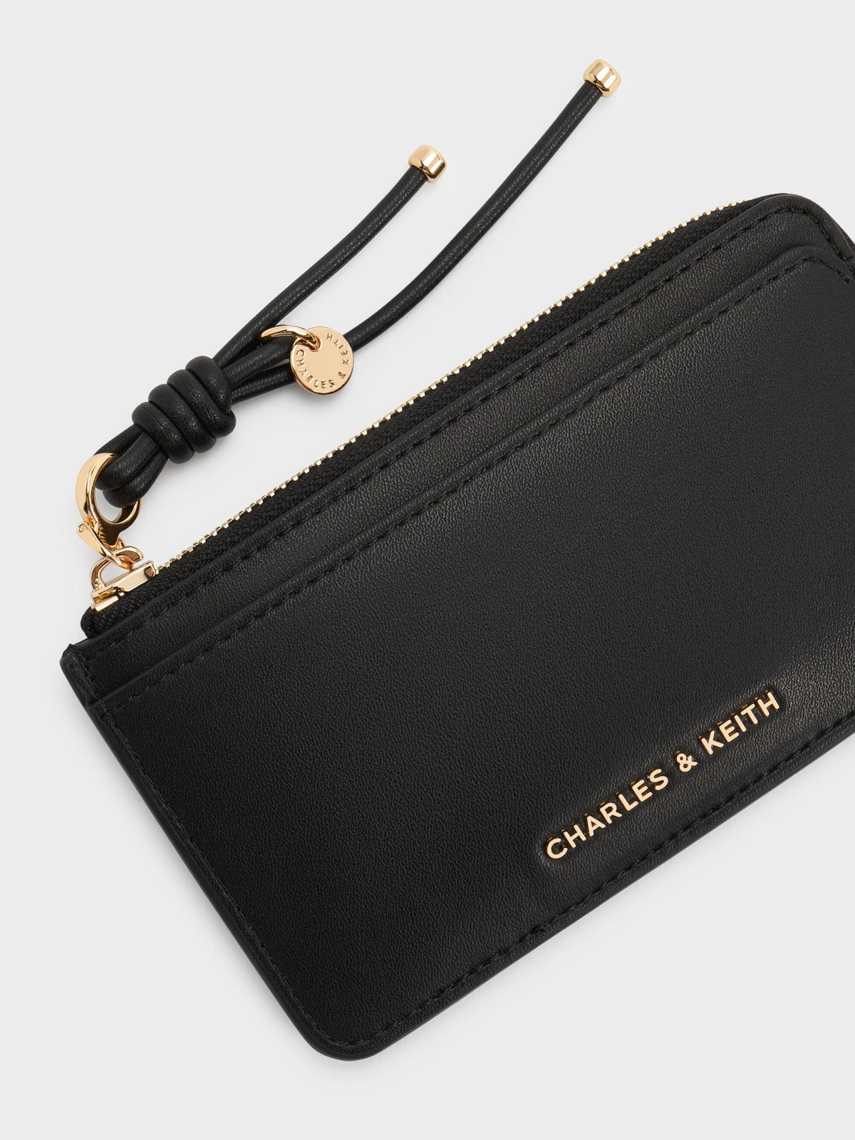 Everleigh Zip-Around Card Holder - Black | CHARLES & KEITH