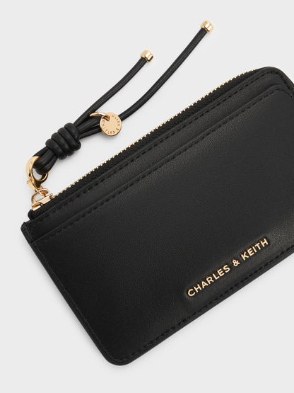Everleigh Zip-Around Card Holder - Black | CHARLES & KEITH