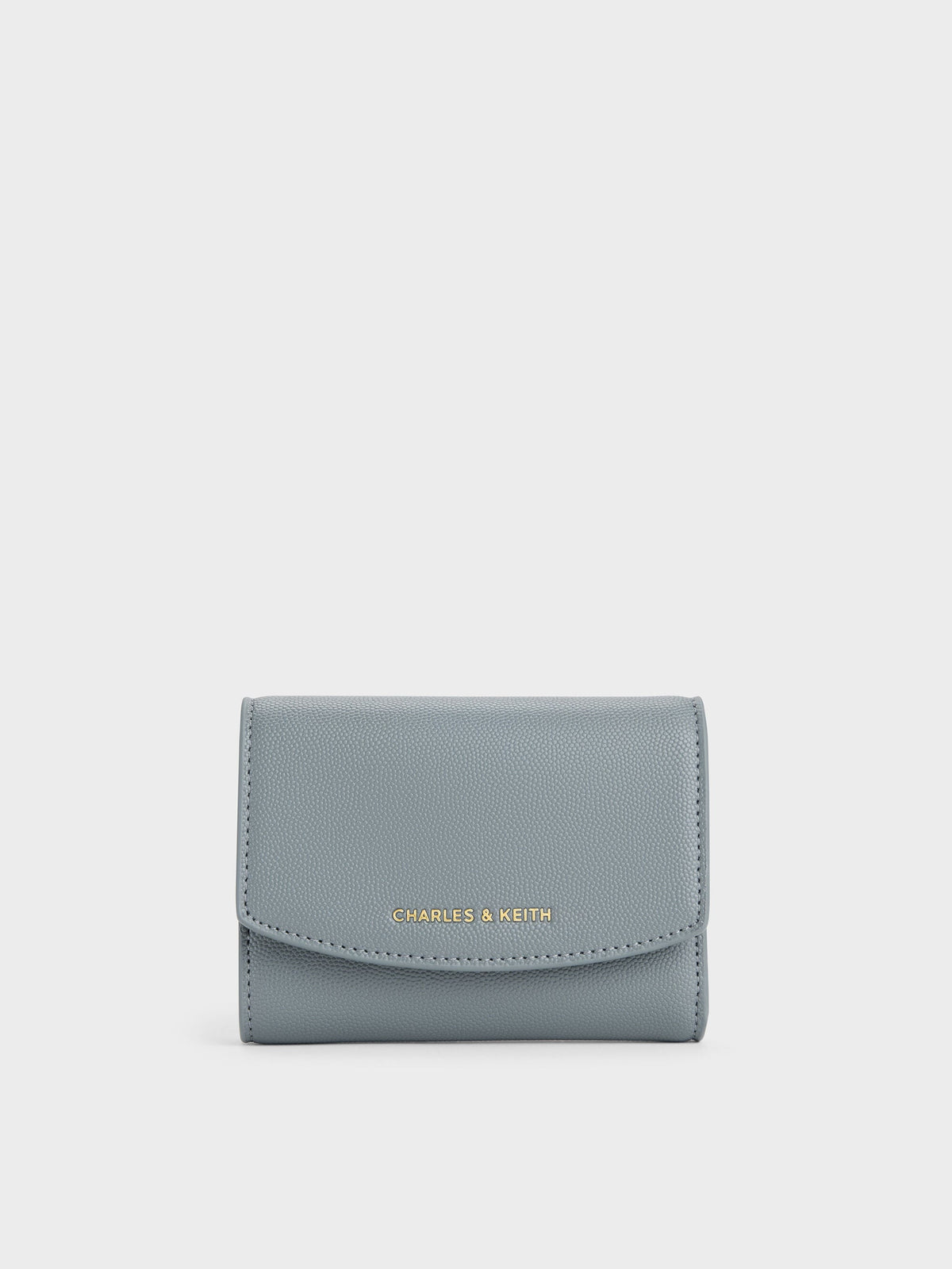 Briony Curved Flap Wallet - Smoky Blue | CHARLES & KEITH