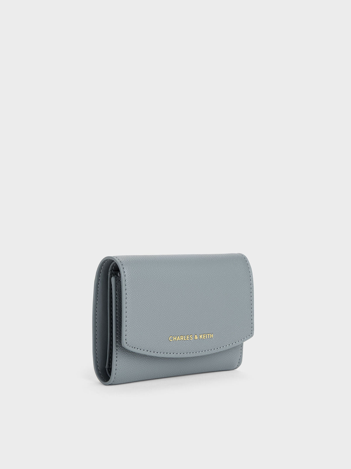 Briony Curved Flap Wallet - Smoky Blue | CHARLES & KEITH