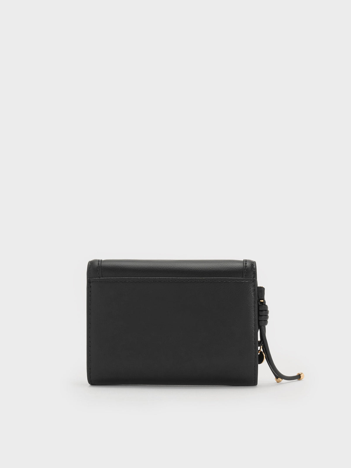 Haylen Front-Flap Small Wallet - Black | CHARLES & KEITH