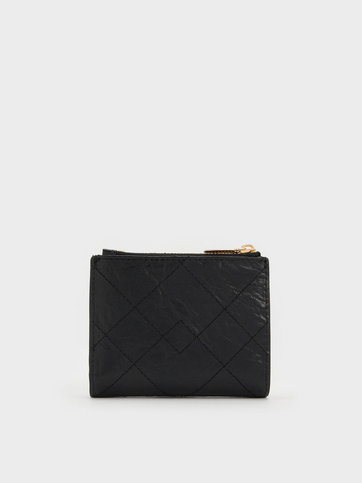 Duo Quilted Small Wallet - Black | CHARLES & KEITH