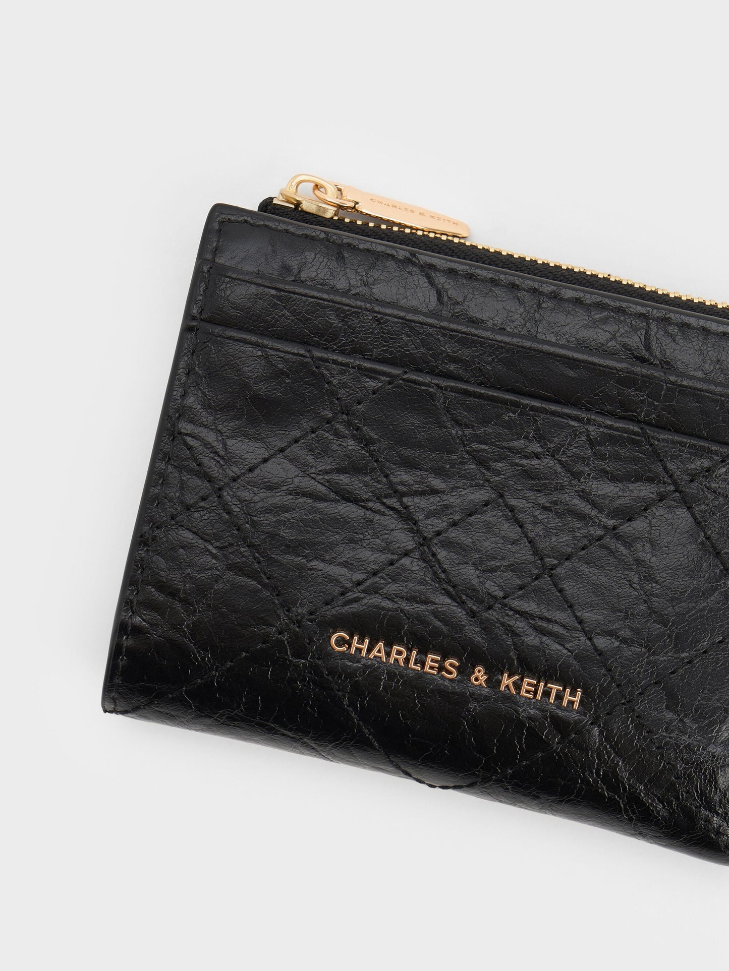 Duo Quilted Small Wallet - Black | CHARLES & KEITH