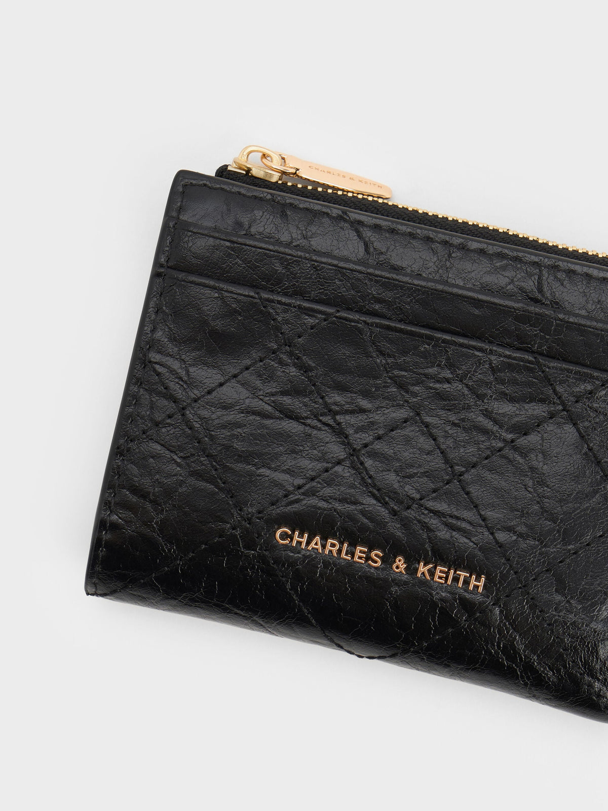 Duo Quilted Small Wallet - Black | CHARLES & KEITH
