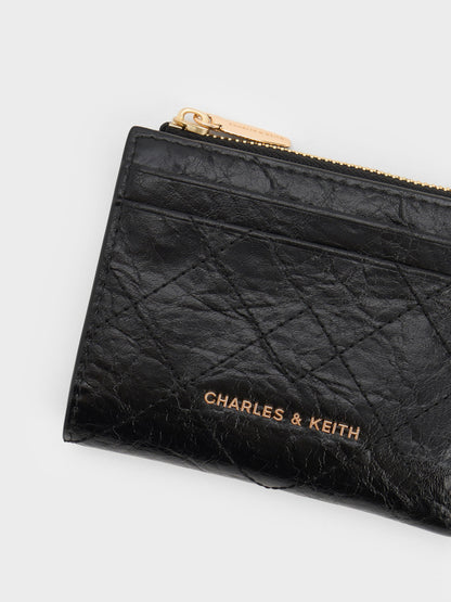 Duo Quilted Small Wallet - Black | CHARLES & KEITH