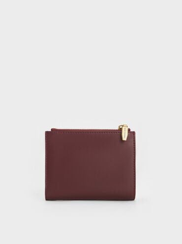 Harmonee Top-Zip Small Wallet - Mulberry Plum | CHARLES & KEITH