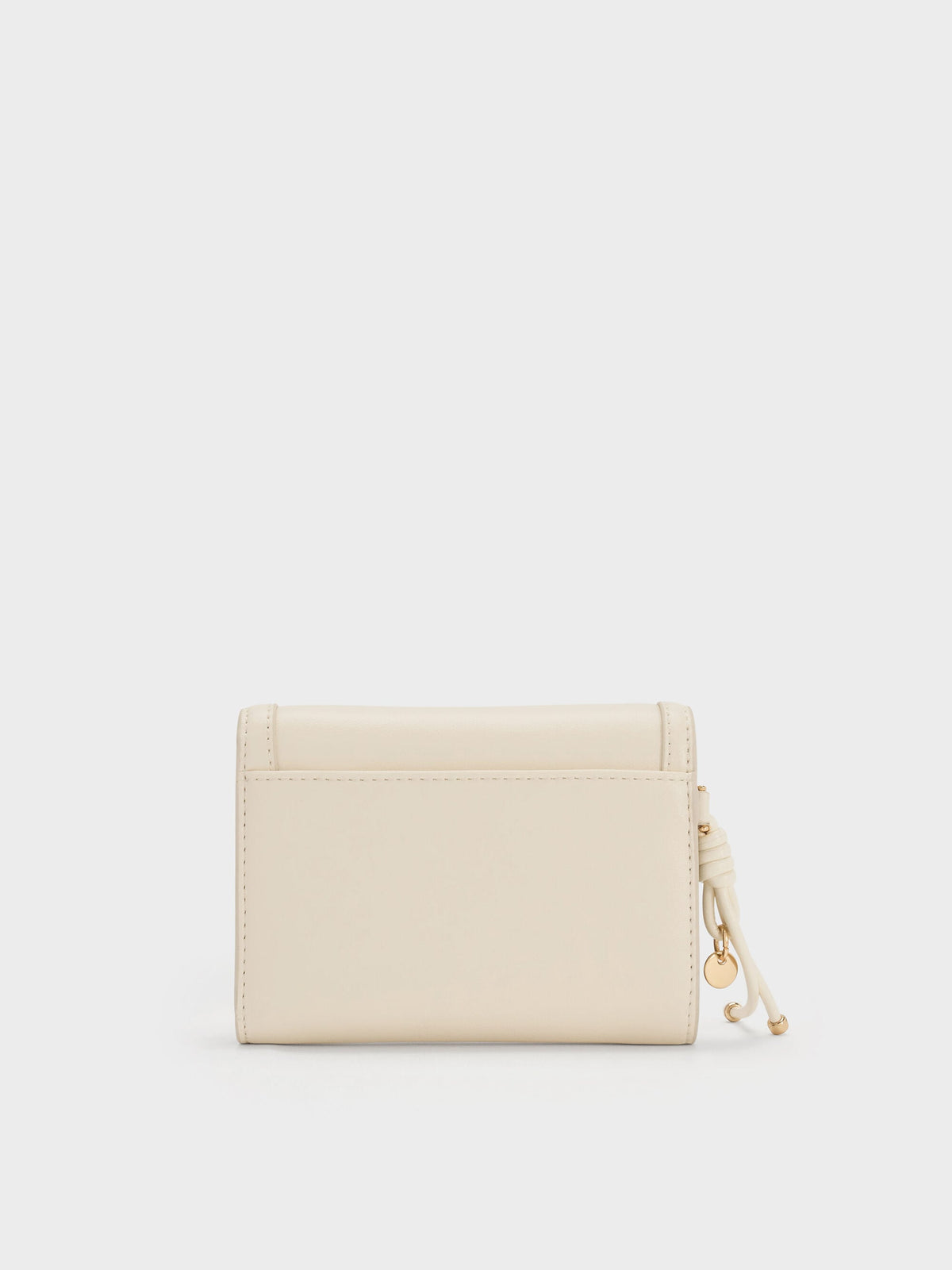 Haylen Front-Flap Small Wallet - Cream | CHARLES & KEITH