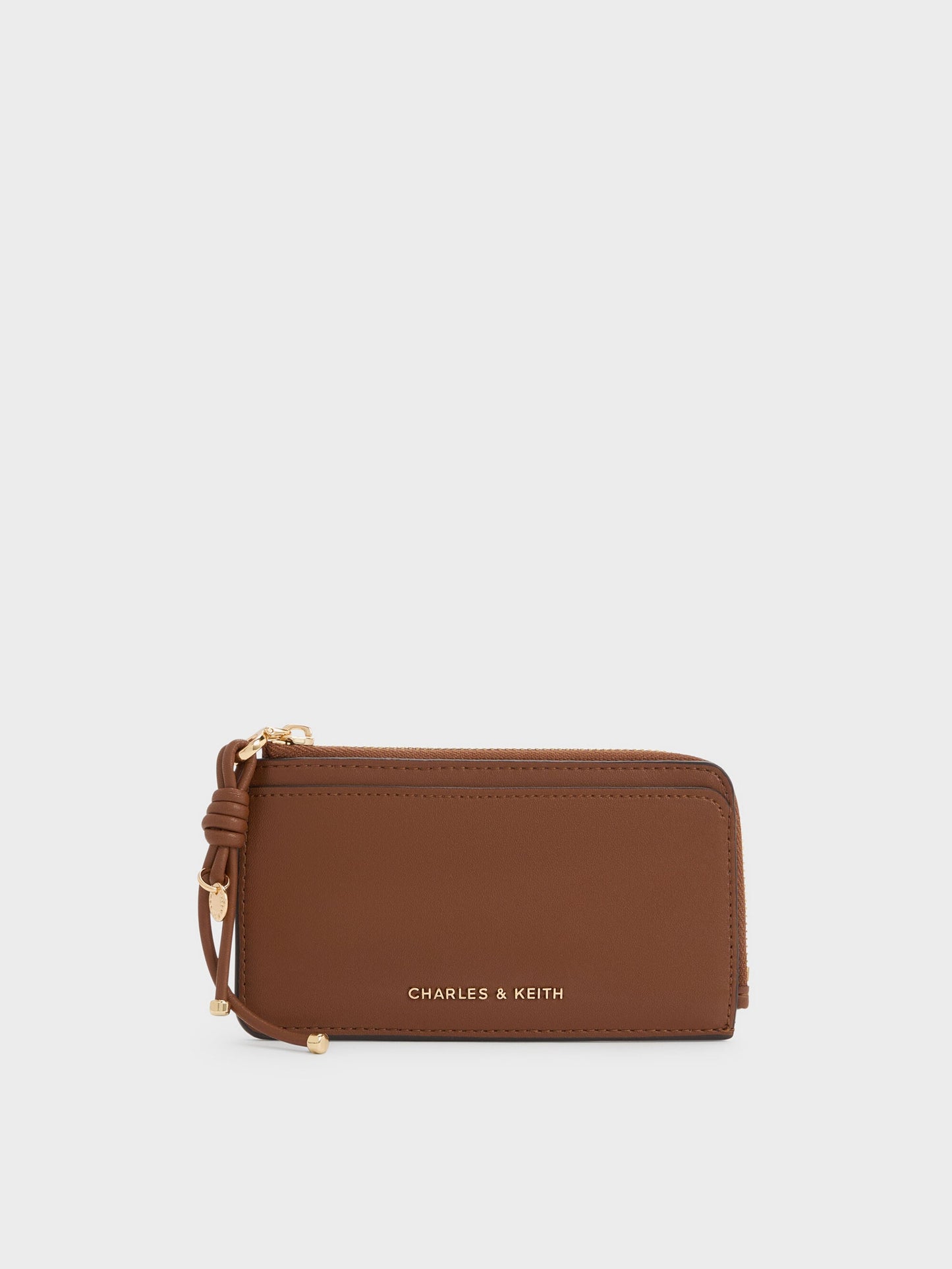 Everleigh Zip-Around Card Holder - Chocolate | CHARLES & KEITH