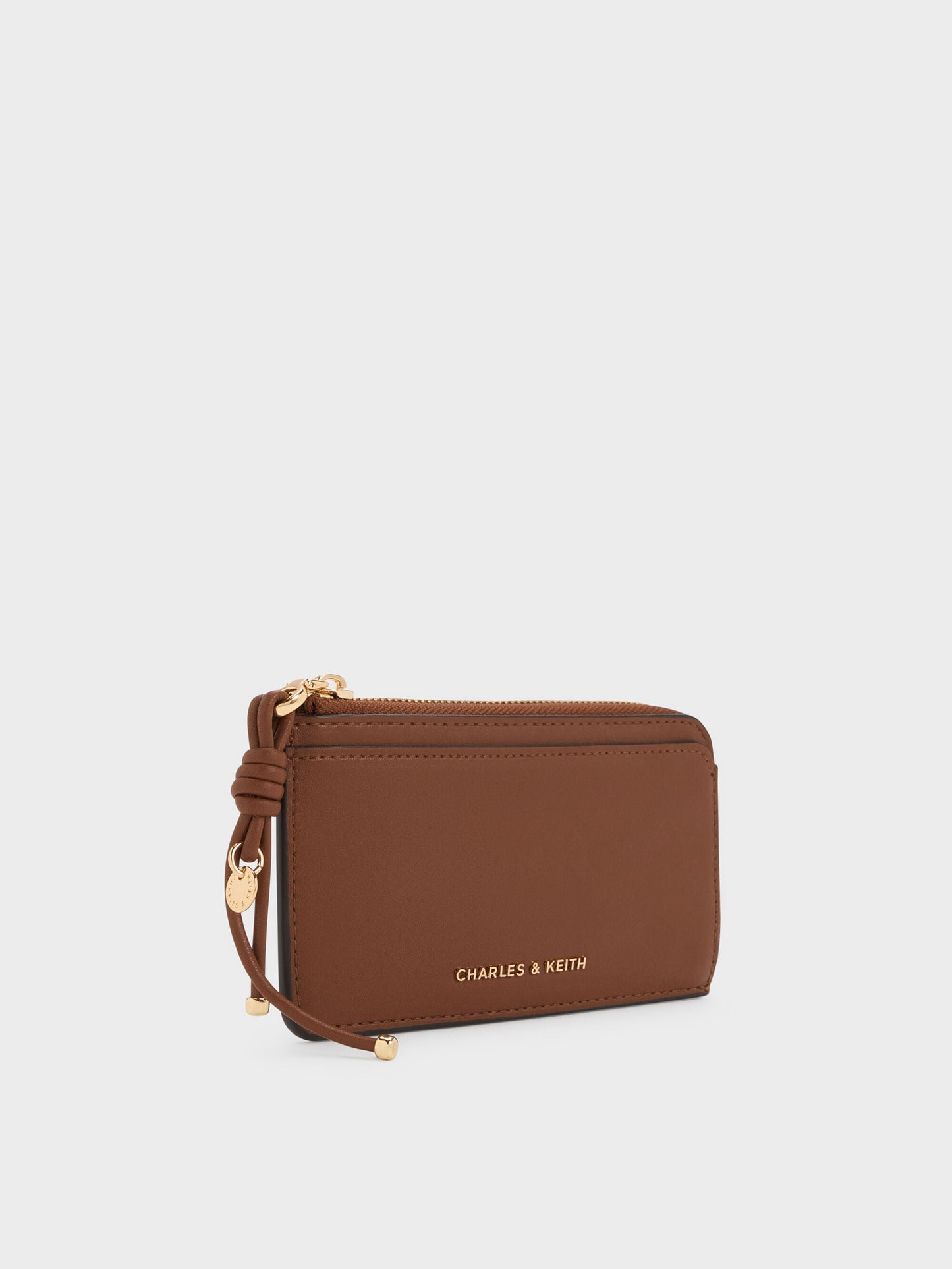 Everleigh Zip-Around Card Holder - Chocolate | CHARLES & KEITH