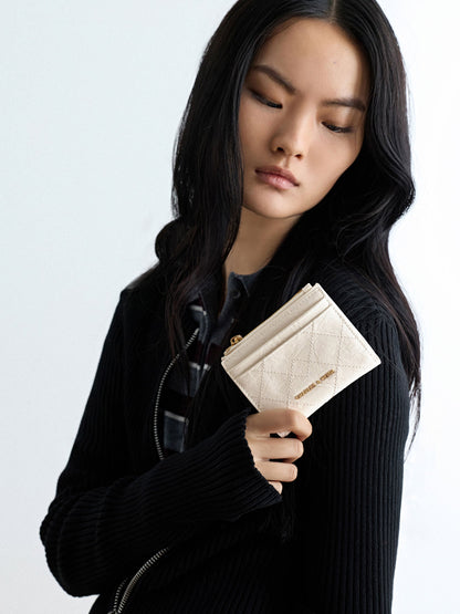 Duo Quilted Small Wallet - Cream | CHARLES & KEITH