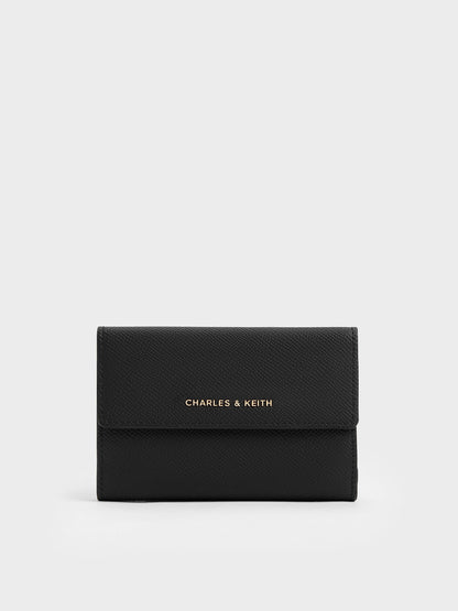 Tricha Turn-Lock Wallet - Black | CHARLES & KEITH