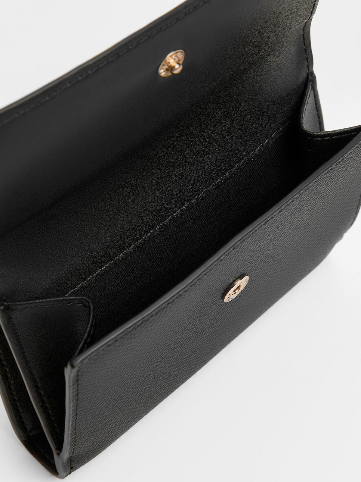 Tricha Turn-Lock Wallet - Black | CHARLES & KEITH