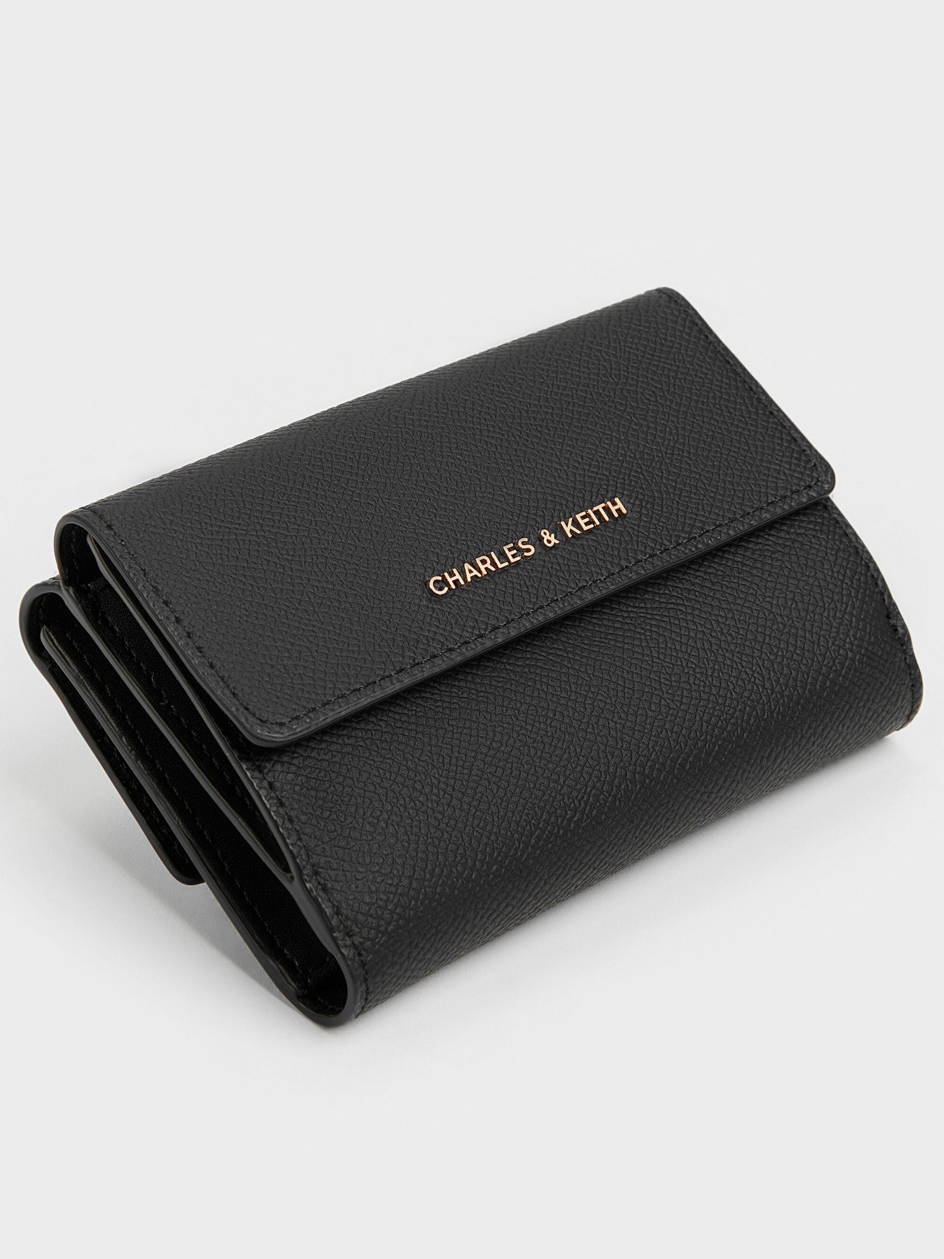 Tricha Turn-Lock Wallet - Black | CHARLES & KEITH