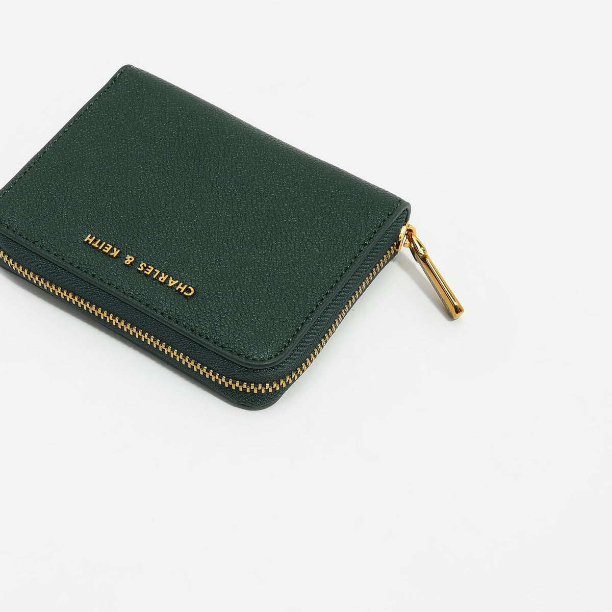 Basic Square Wallet - Green | CHARLES & KEITH