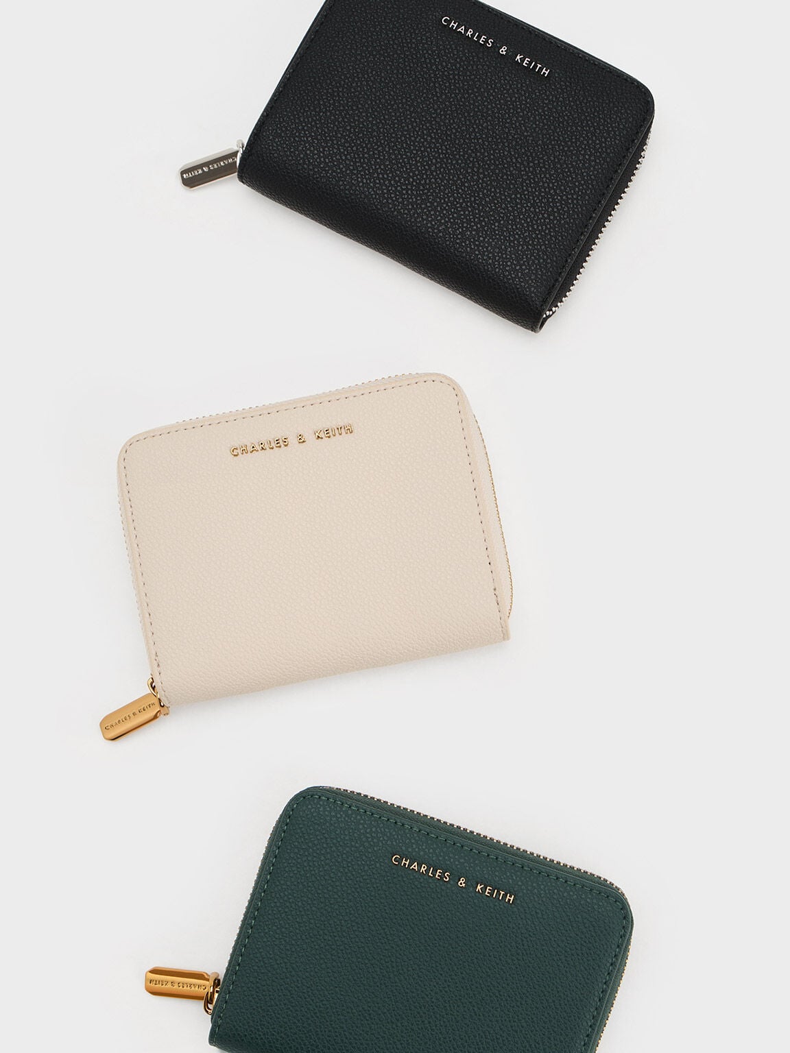 Basic Square Wallet - Green | CHARLES & KEITH