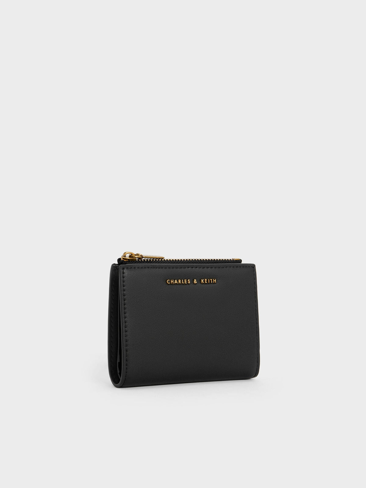 Harmonee Top-Zip Small Wallet - Black | CHARLES & KEITH
