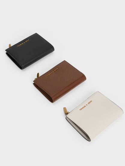 Harmonee Top-Zip Small Wallet - Black | CHARLES & KEITH