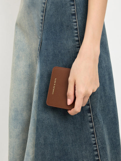 Keely Top Zip Small Wallet - Dark Brown | CHARLES & KEITH