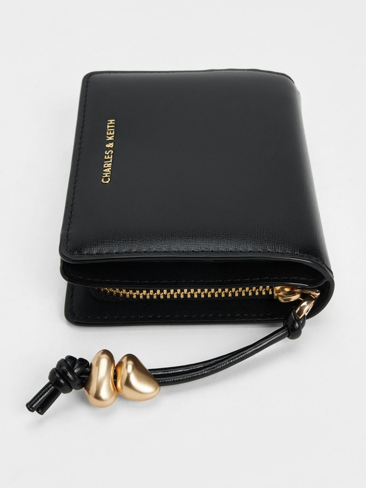 Augustine Zip-Around Small Wallet - Black | CHARLES & KEITH