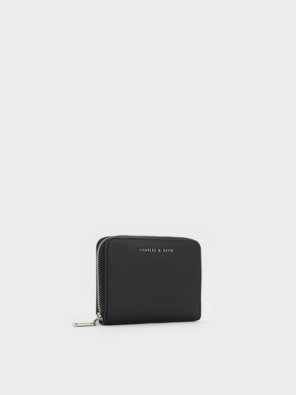 Basic Square Wallet - Black | CHARLES & KEITH