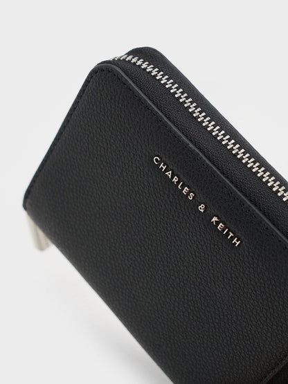 Basic Square Wallet - Black | CHARLES & KEITH