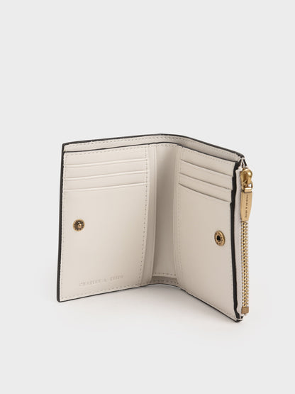Harmonee Top-Zip Small Wallet - Ivory | CHARLES & KEITH