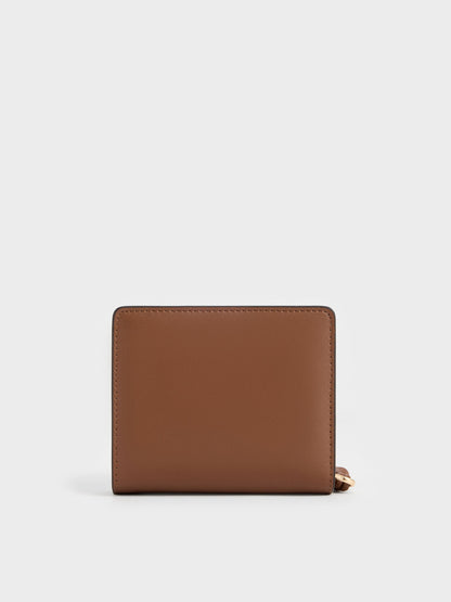 Everleigh Zip-Around Small Wallet - Chocolate | CHARLES & KEITH