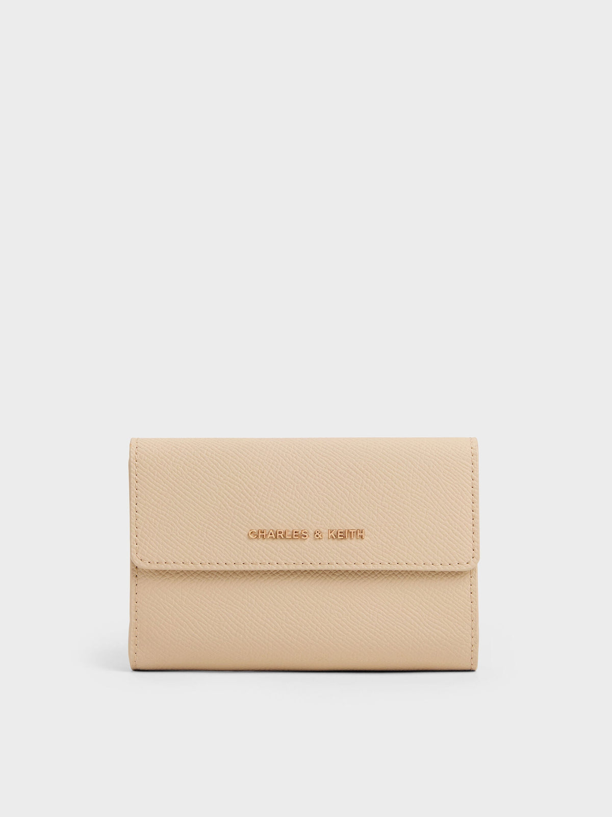 Tricha Turn-Lock Wallet - Sand Beige | CHARLES & KEITH