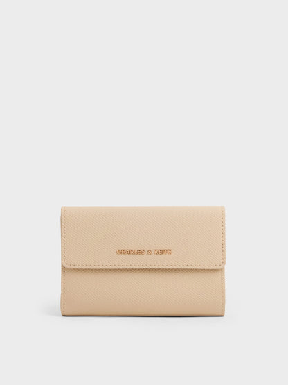 Tricha Turn-Lock Wallet - Sand Beige | CHARLES & KEITH