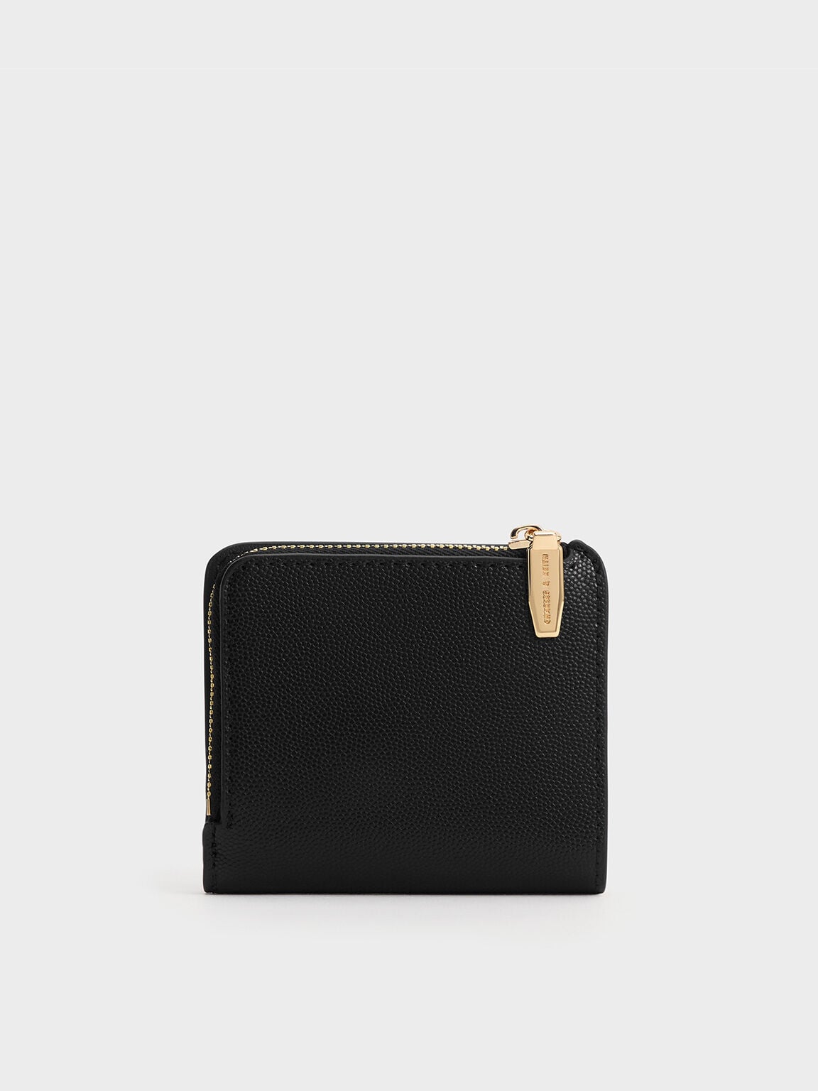 Keely Top Zip Small Wallet - Black | CHARLES & KEITH