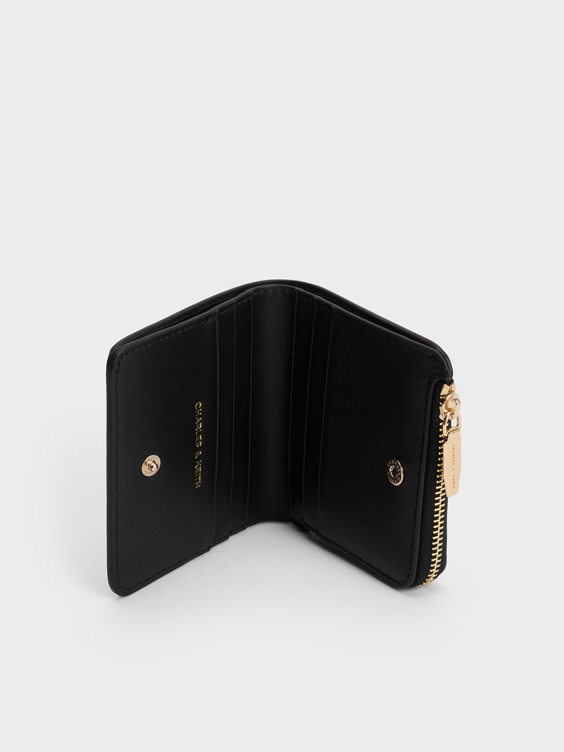 Keely Top Zip Small Wallet - Black | CHARLES & KEITH