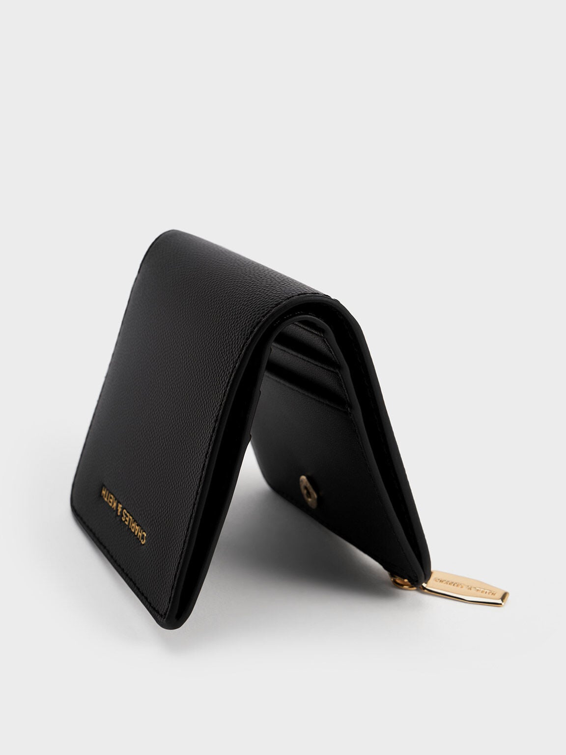 Keely Top Zip Small Wallet - Black | CHARLES & KEITH